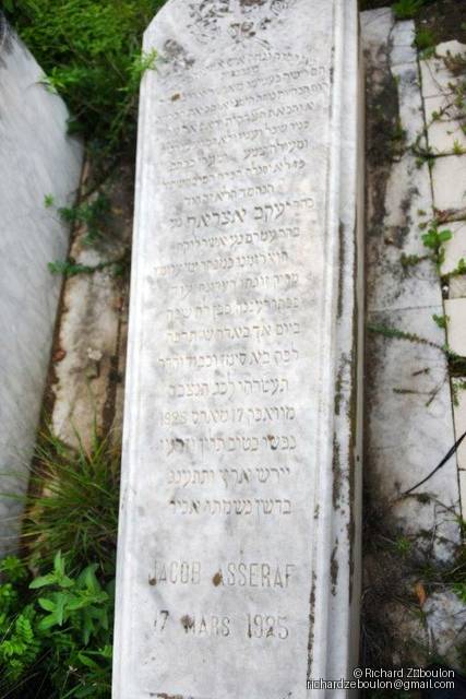 Pierre tombale de JACOB ASSERAF